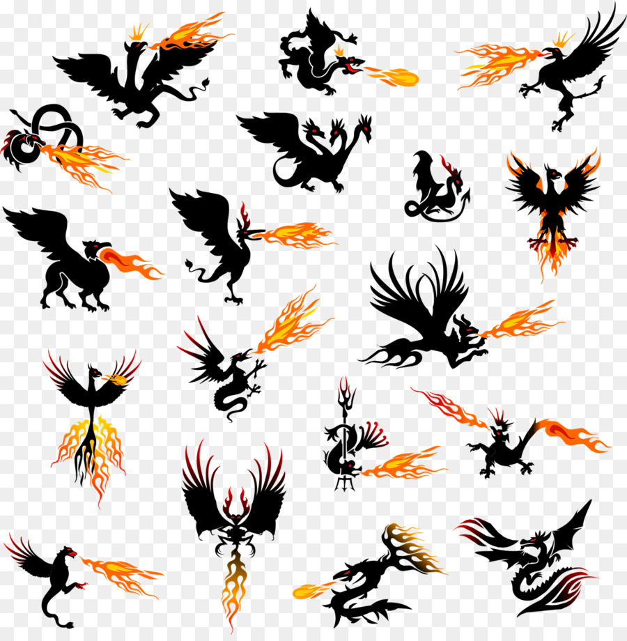 Dragons Cracheurs De Feu，Mythique PNG