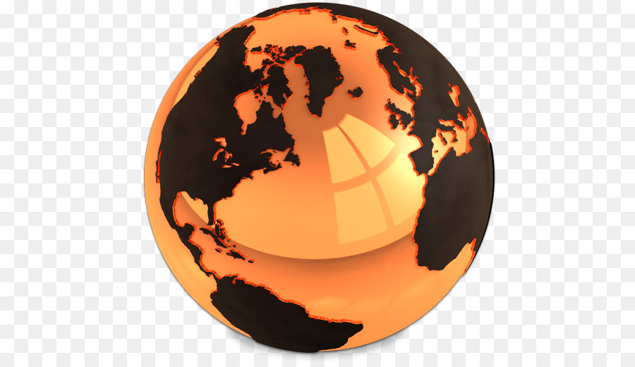 Globe Orange，Terre PNG