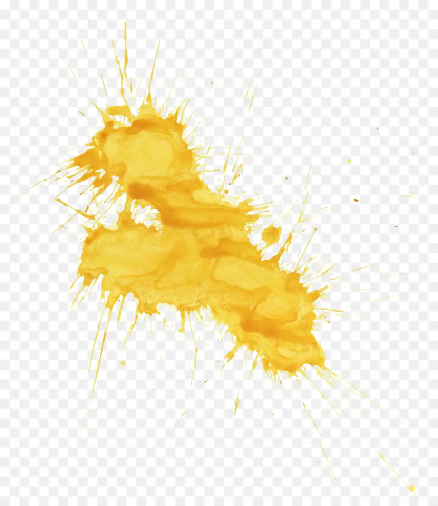 Éclaboussure De Peinture Jaune，Couleur PNG