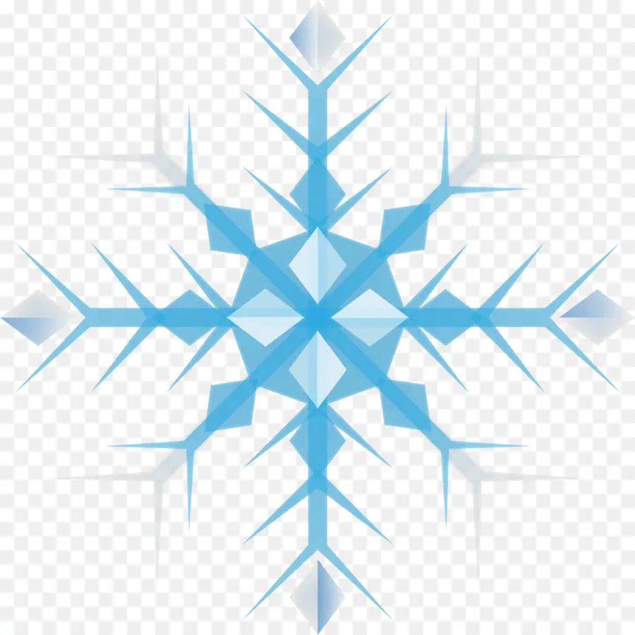 Flocon De Neige Bleu，Hiver PNG