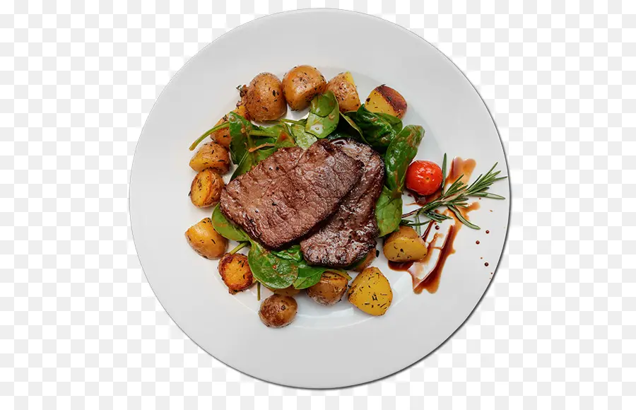 Steak Et Pommes De Terre，Repas PNG