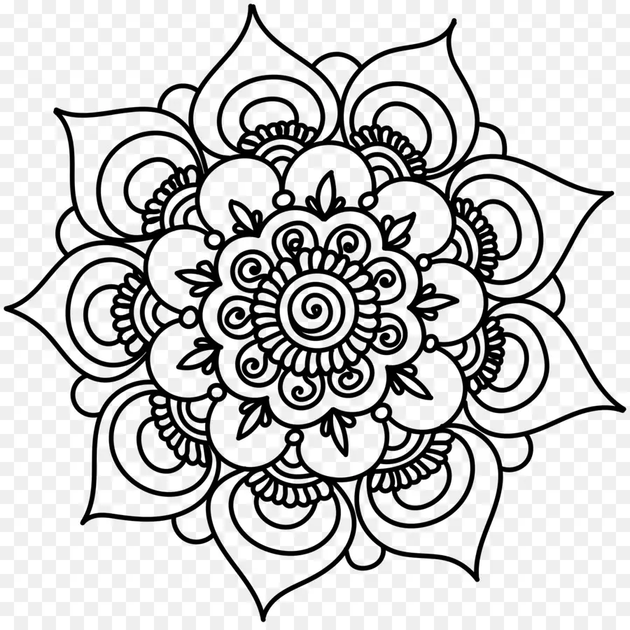 Mandala，Livre De Coloriage PNG