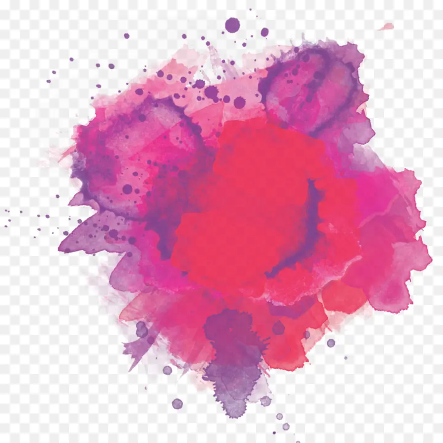 Aquarelle Rose，Éclabousser PNG