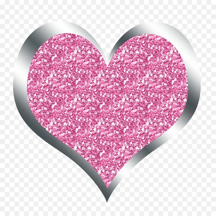 Coeur Rose，Paillettes PNG