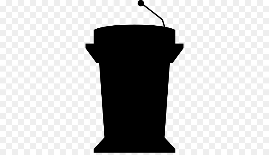 Silhouette Du Podium，Microphone PNG