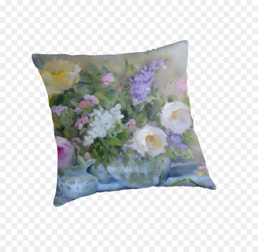 Oreiller Floral，Coussin PNG