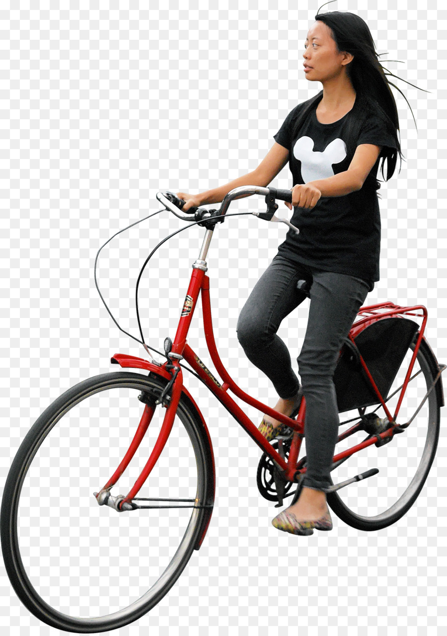 Femme à Vélo，Vélo PNG