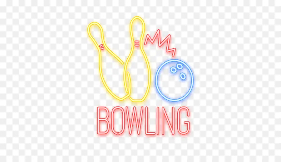 Enseigne De Bowling Au Néon，Bowling PNG