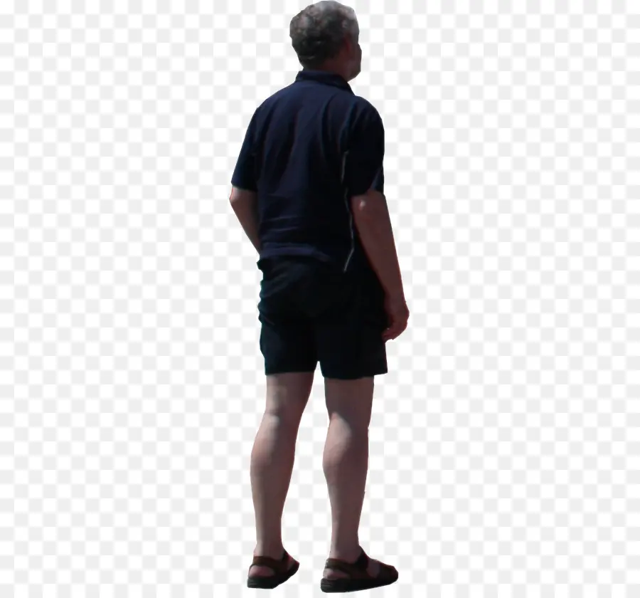 Homme Debout，Vue Arrière PNG