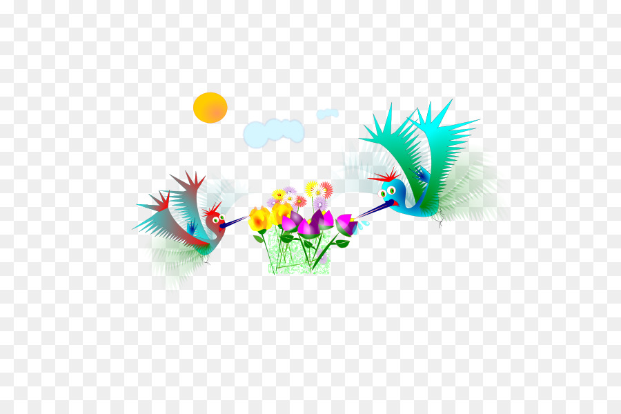 Colibri，Fleur PNG