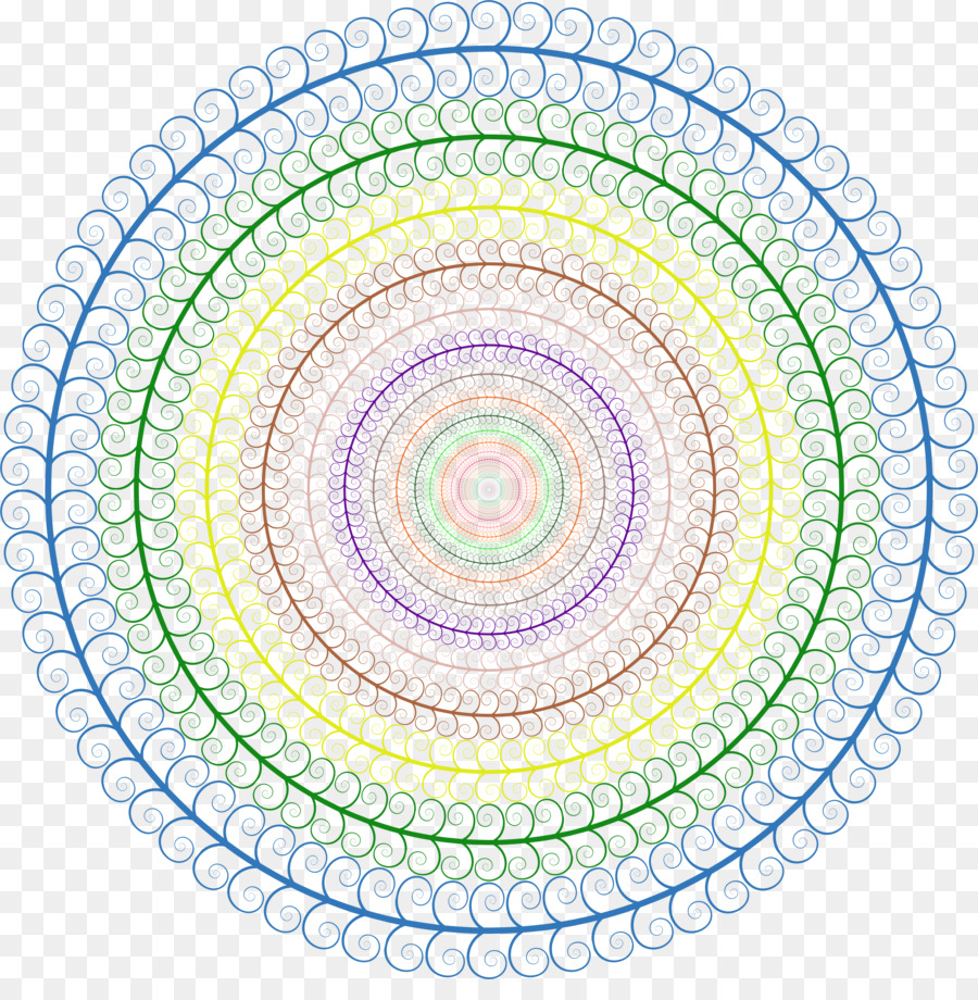 Mandala Coloré，Modèle PNG