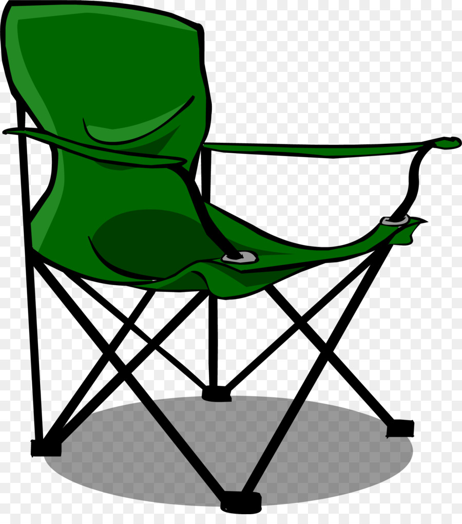 Chaise De Camping Verte，Pliant PNG