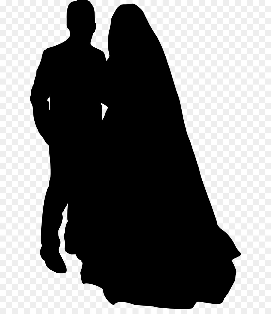 Silhouette Couple，Mariage PNG