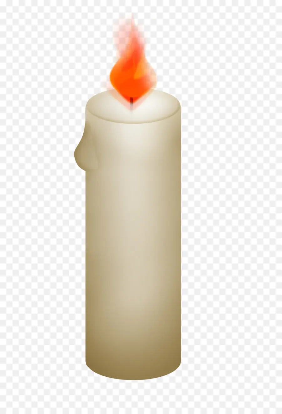 Bougie Blanche，Flamme PNG