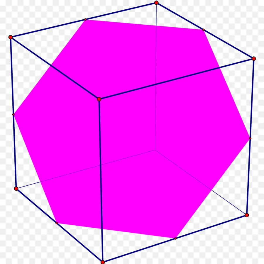 Hexaèdre Rose，3d PNG