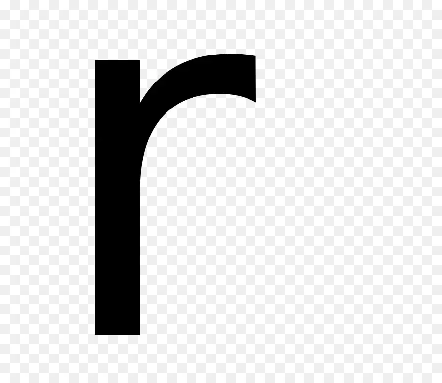 R Minuscule Noir，Alphabet PNG