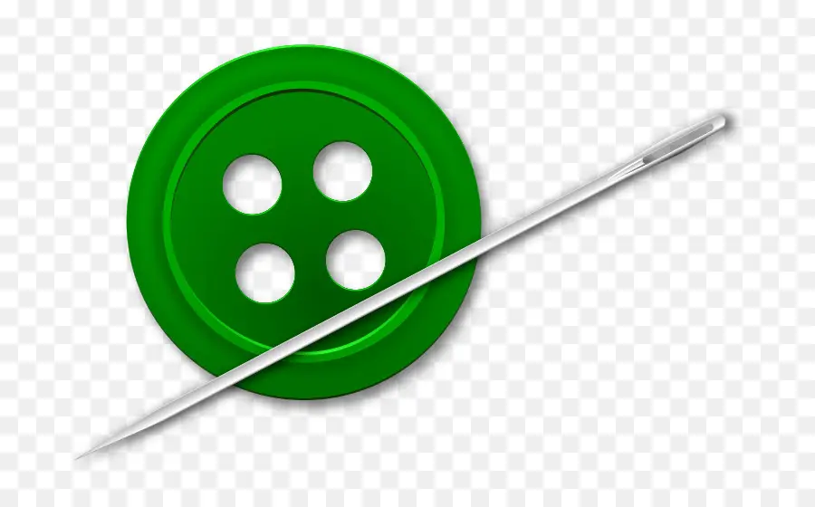 Bouton Et Aiguille，Bouton Vert PNG