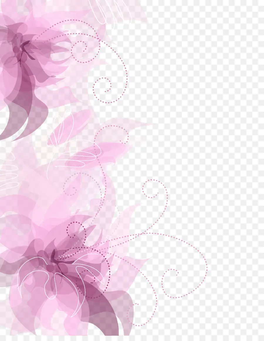 Motif Floral Rose，Tourbillons PNG