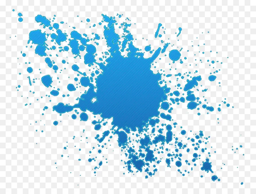 Éclaboussure De Peinture Bleue，Encre PNG