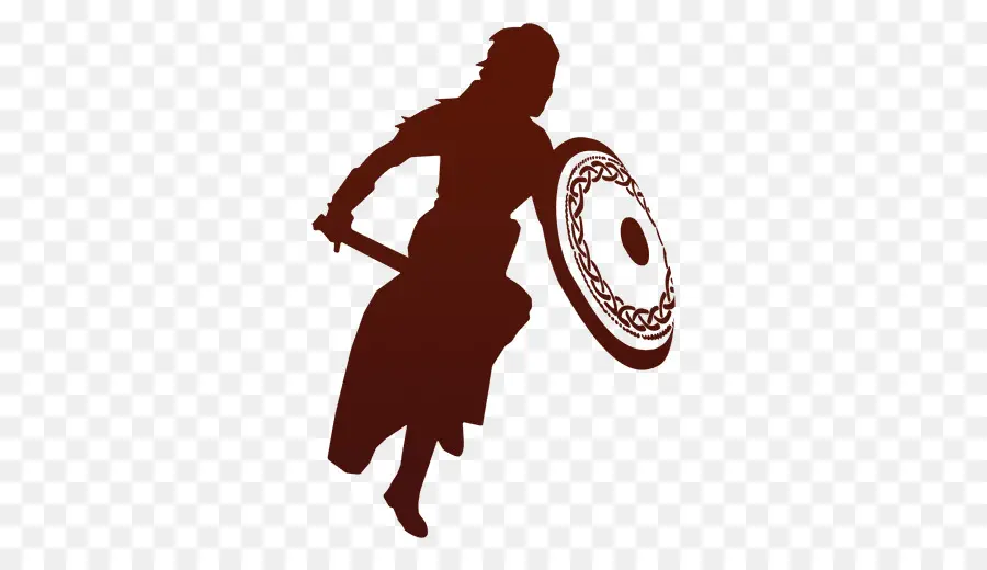 Silhouette De Guerrier Blindé，Bouclier PNG