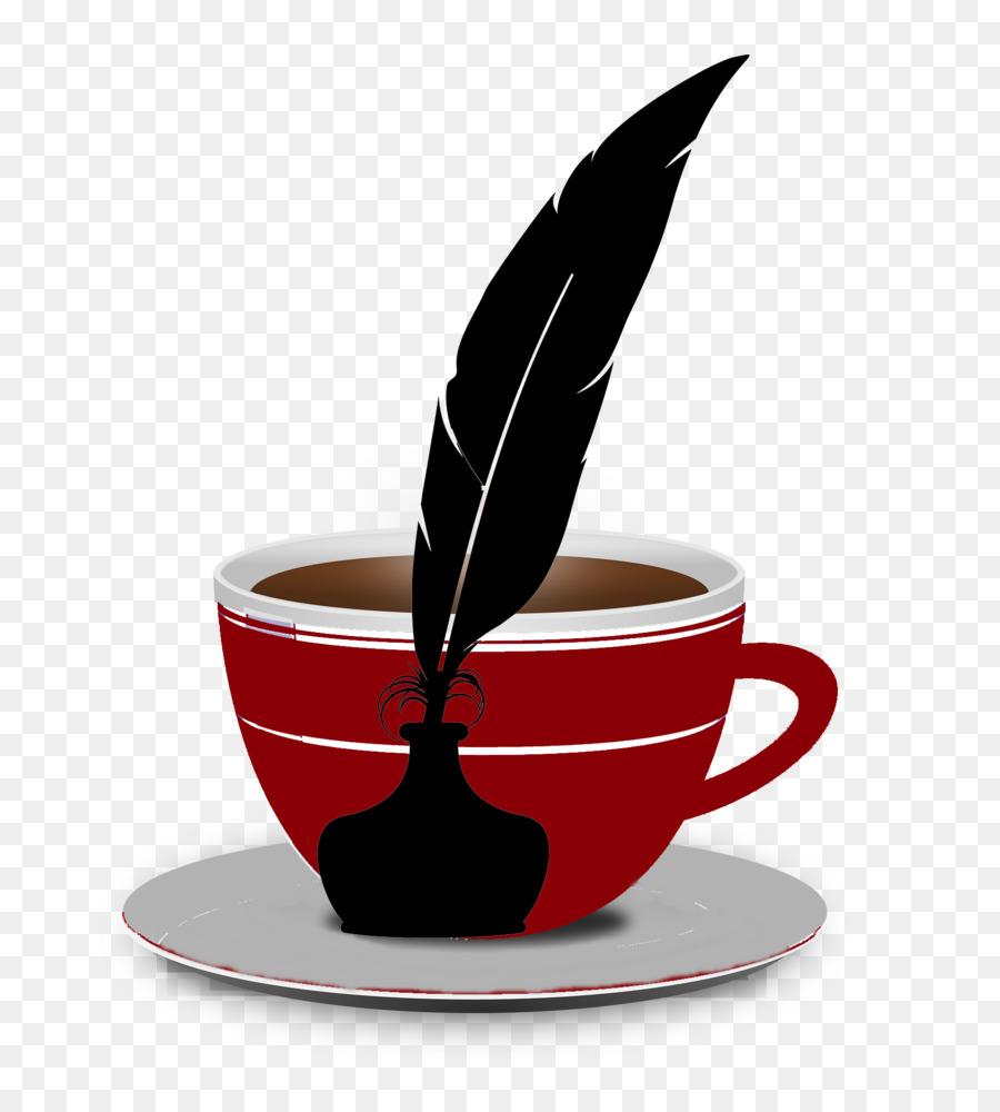 Coupe Rouge Avec Plume，Tasse PNG