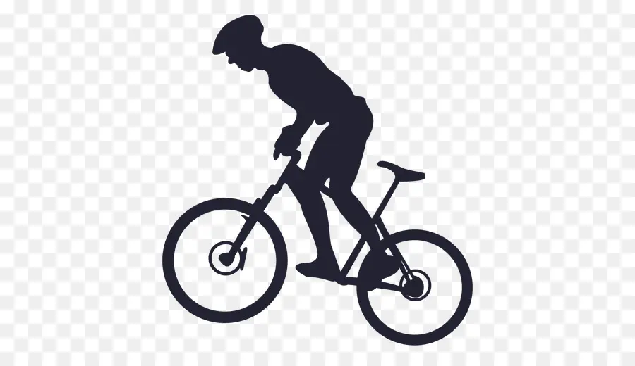 Silhouette Cycliste，Vélo PNG