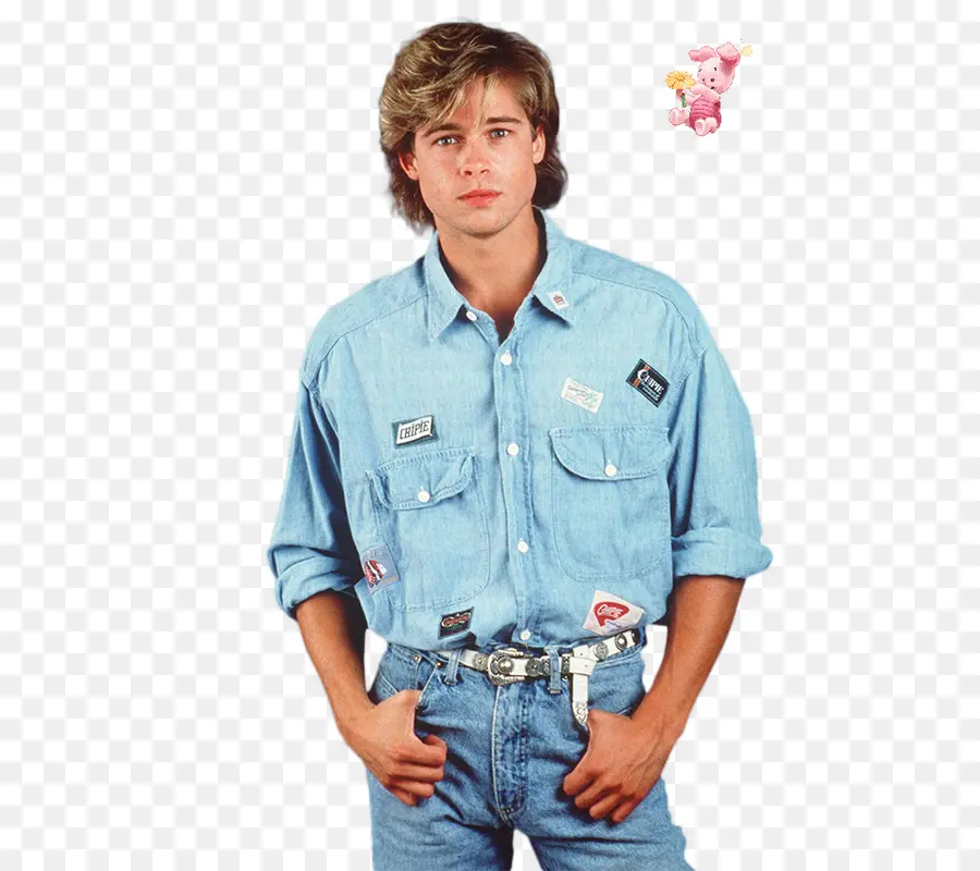 Jeune Homme En Jean，Chemise En Jean PNG