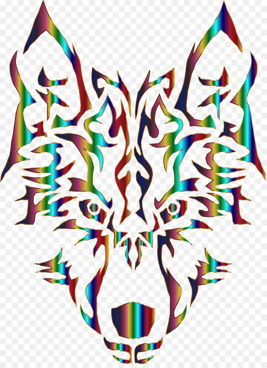 Loup Coloré，Loup PNG