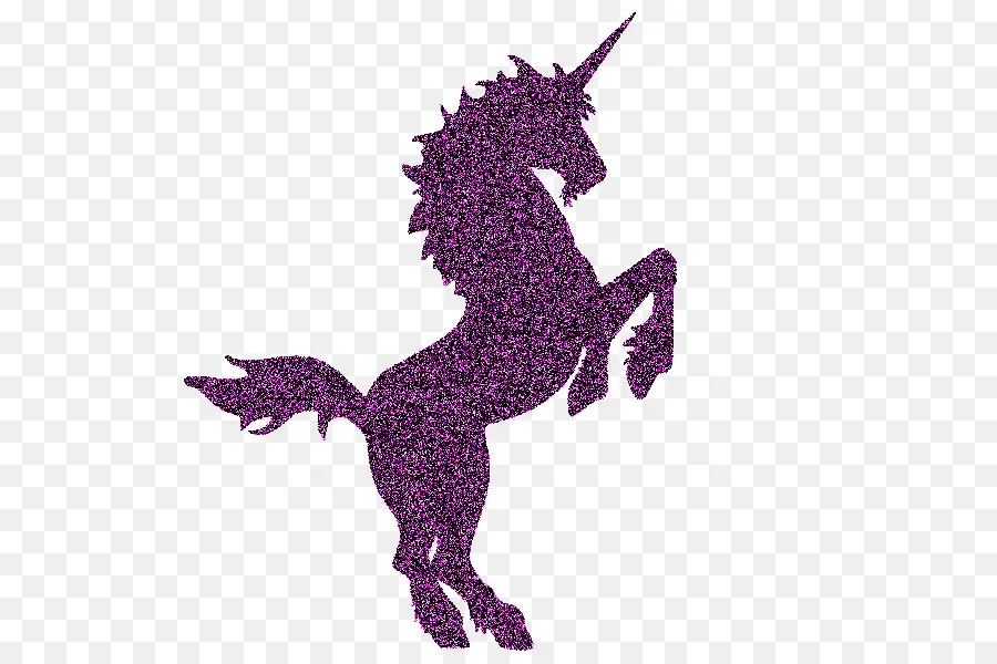 Licorne Violette à Paillettes，Fantaisie PNG