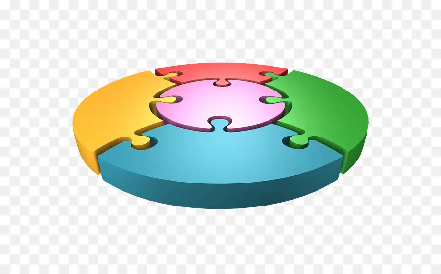 Pièces De Puzzle，Coloré PNG