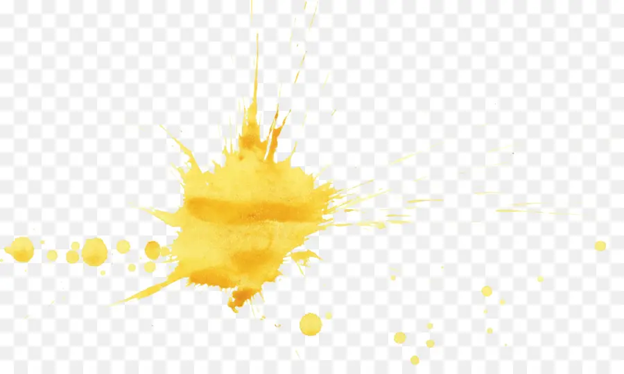 Éclaboussure De Peinture Jaune，Peinture PNG