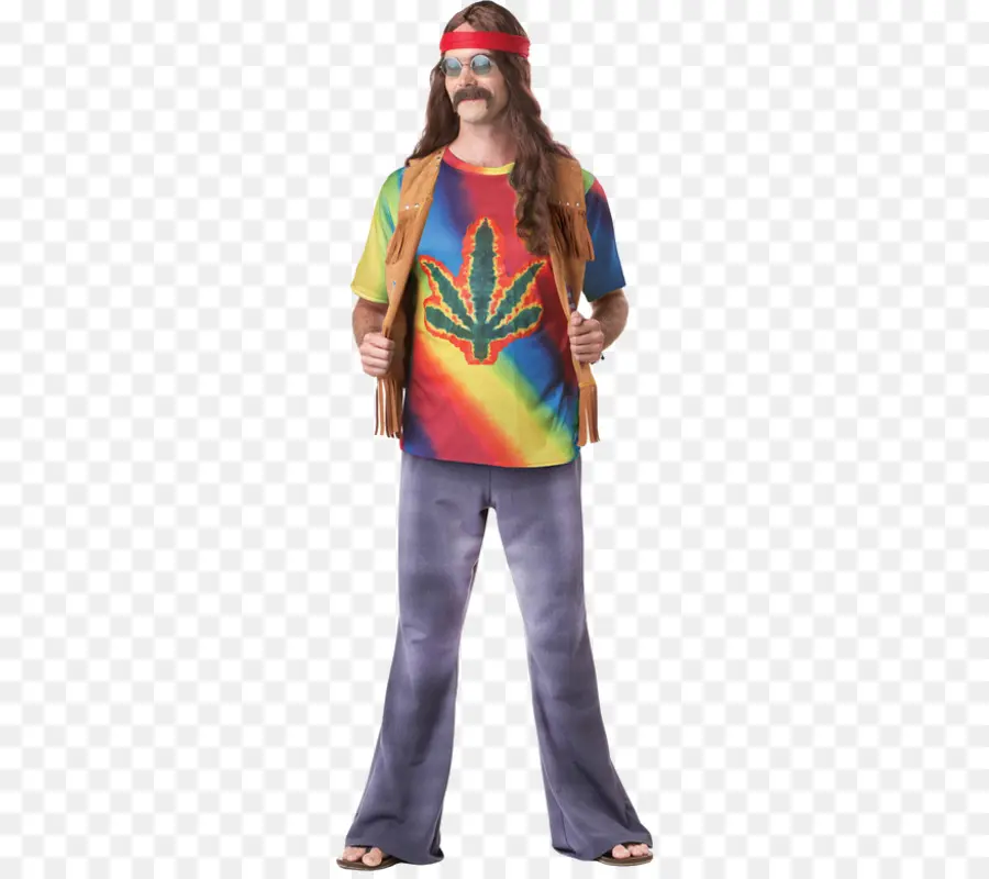 Homme Hippie，Tie Dye PNG