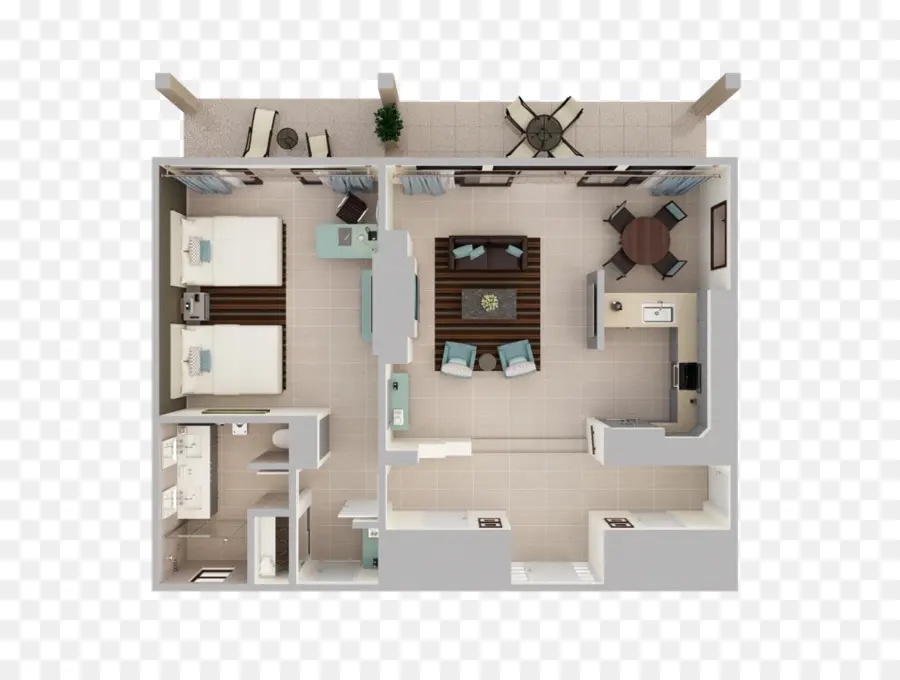 Disposition De L'appartement，Chambres PNG