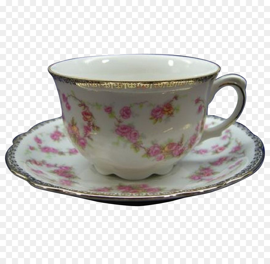 Tasse à Thé Florale，Tasse PNG