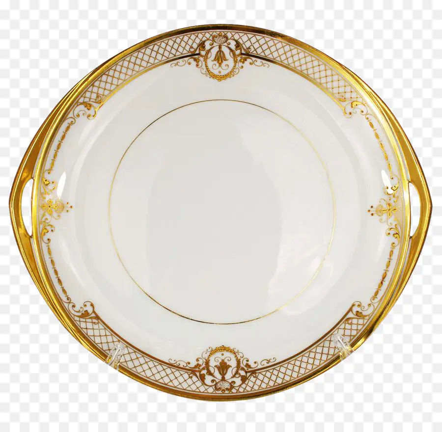 Assiette Décorative，Or PNG