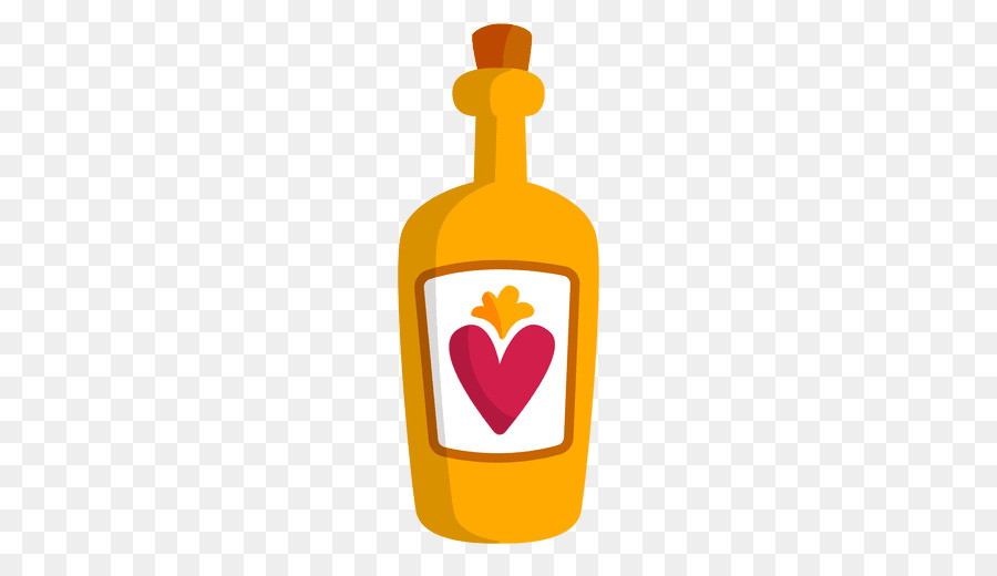 Bouteille Coeur，Alcool PNG