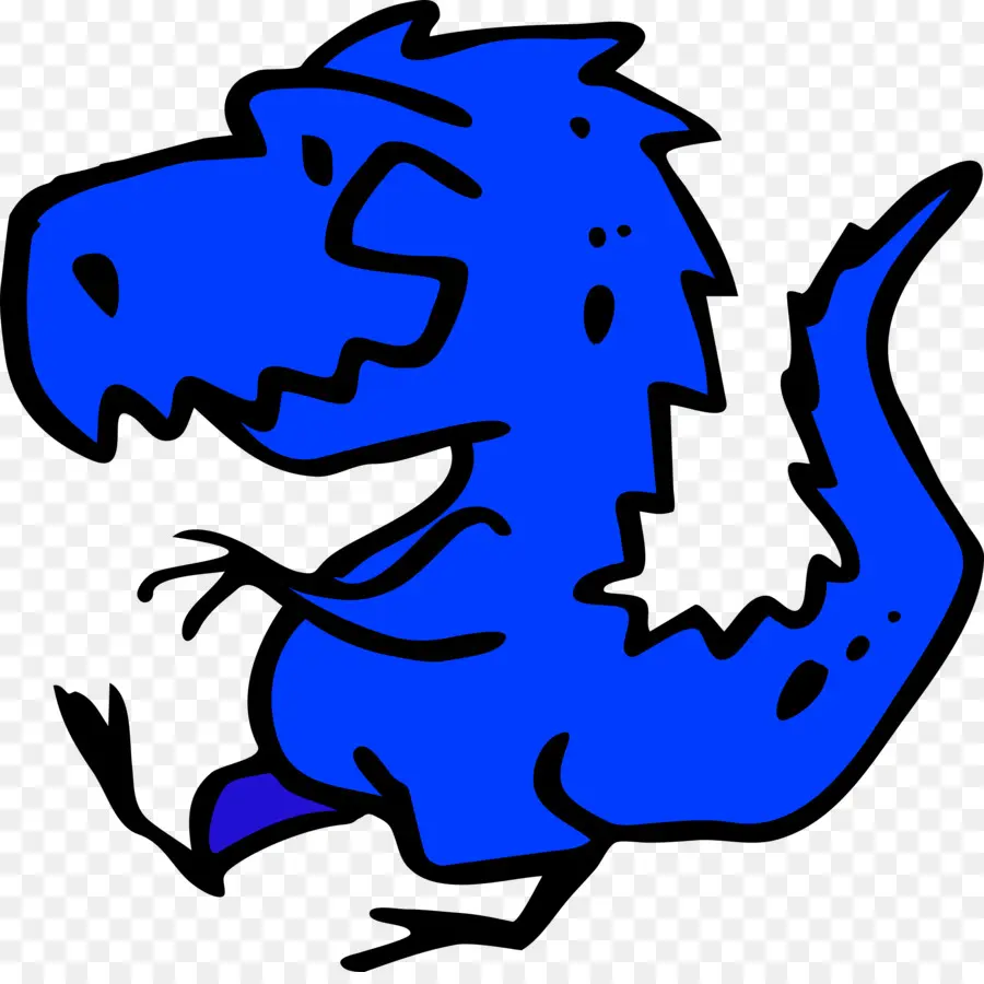 Dinosaure Bleu，Dessin Animé PNG