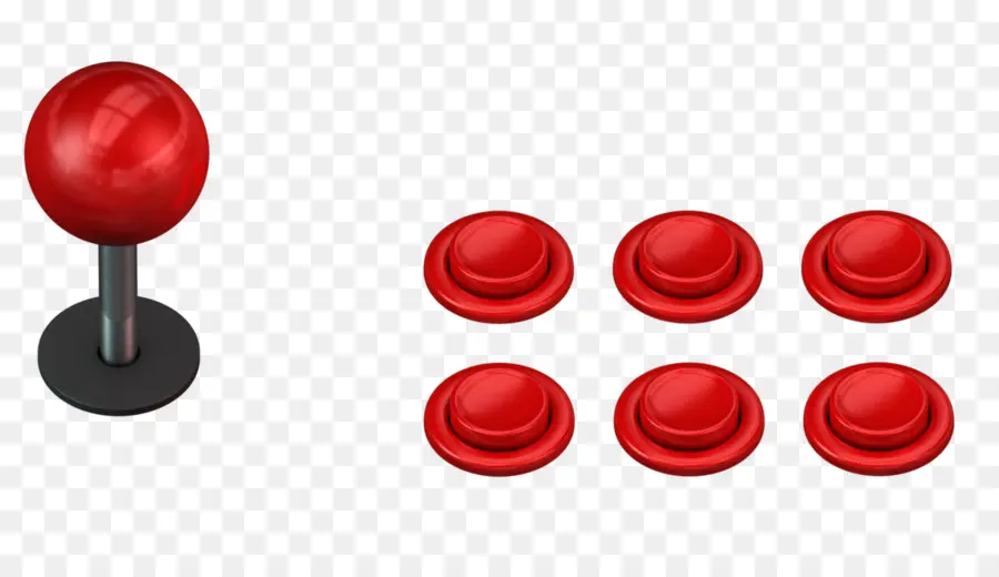 Joystick Et Boutons Rouges，Arcade PNG