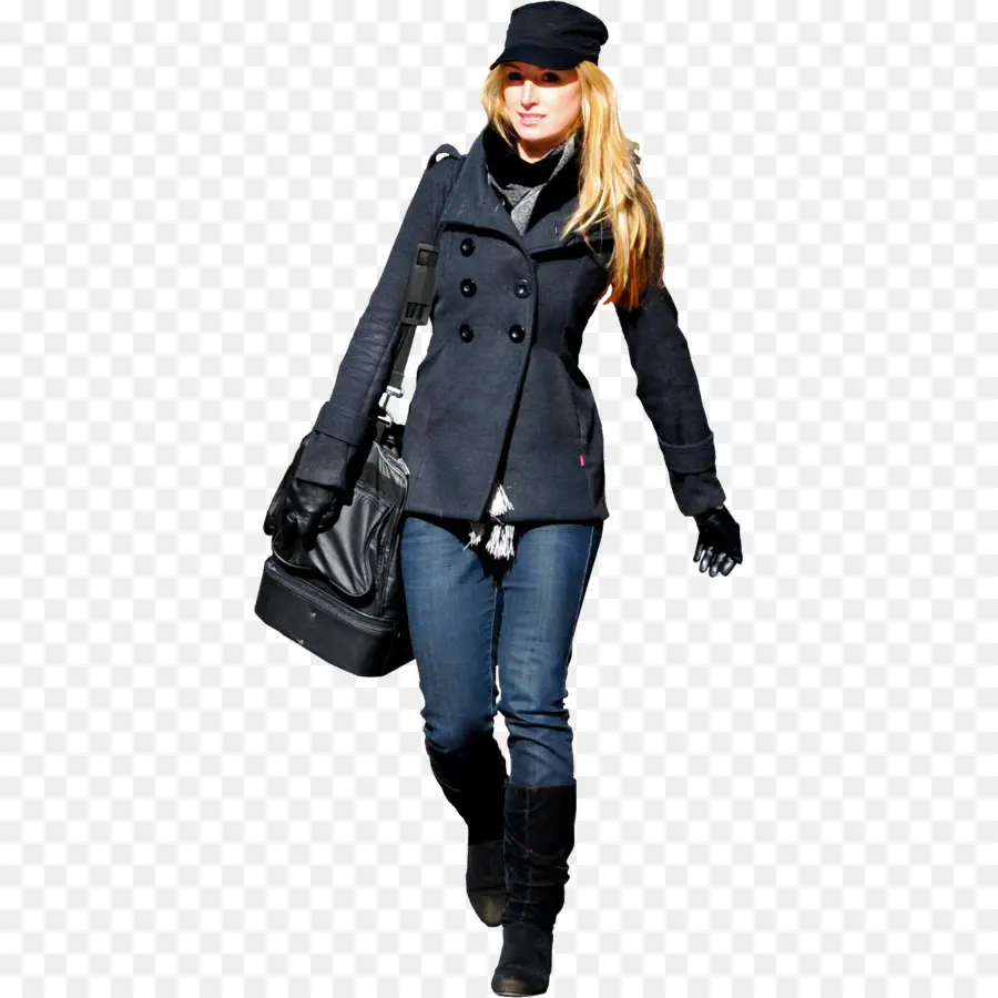 Femme En Vêtements D'hiver，Hiver PNG