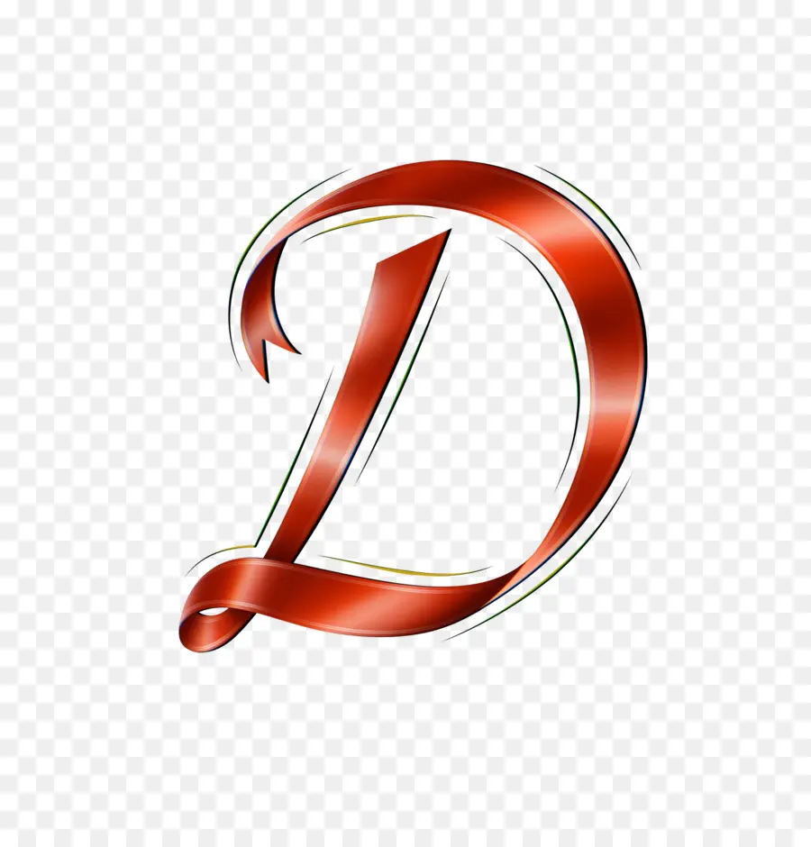 Lettre D，Rouge PNG