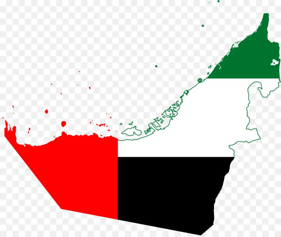 Carte Des Émirats Arabes Unis，Couleurs Du Drapeau PNG