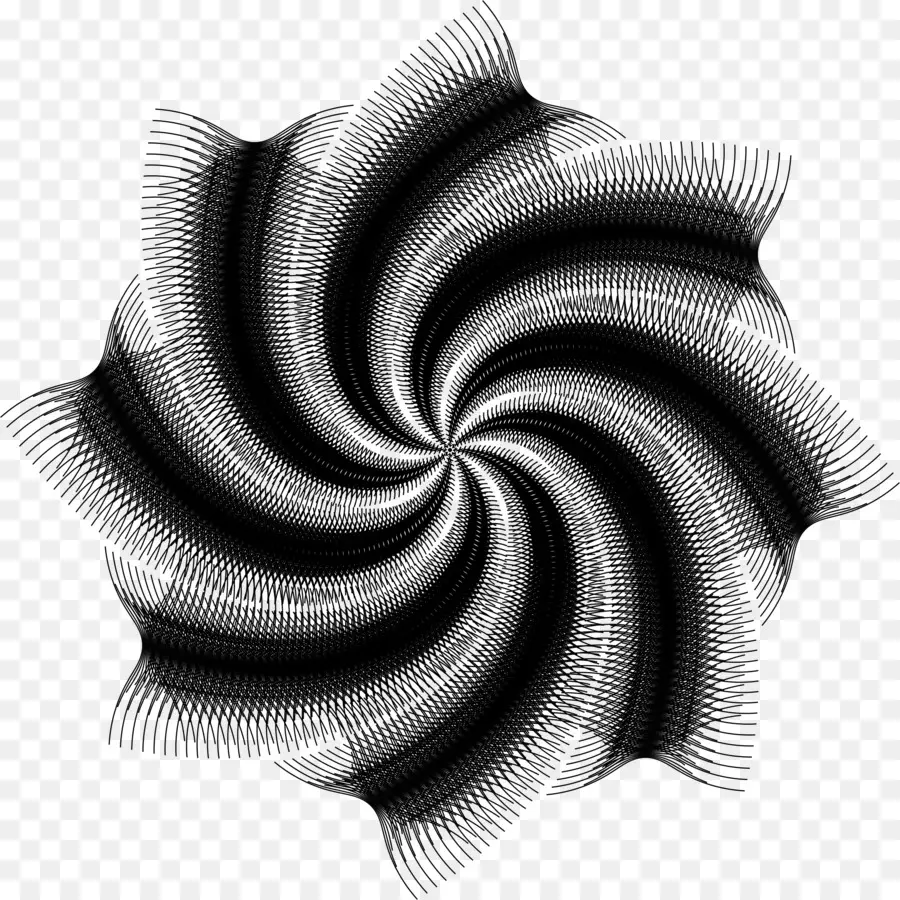 Motif En Spirale Noire，Conception PNG