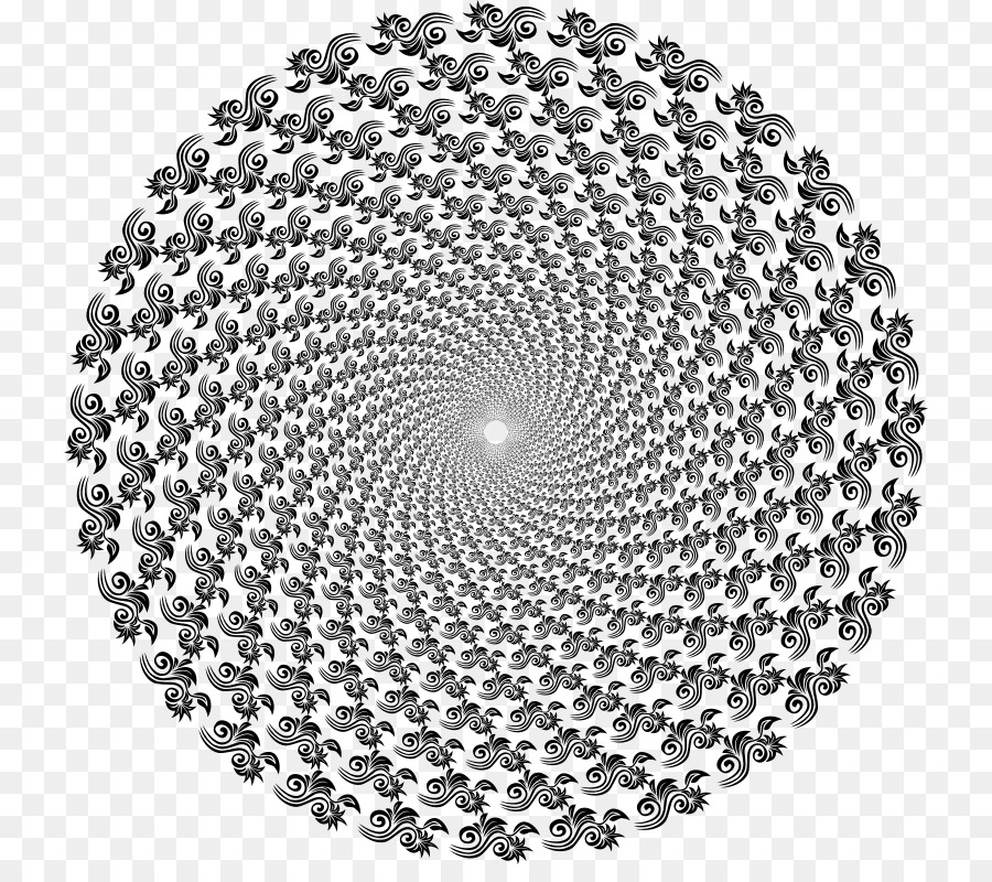 Modèle En Spirale，Noir Et Blanc PNG