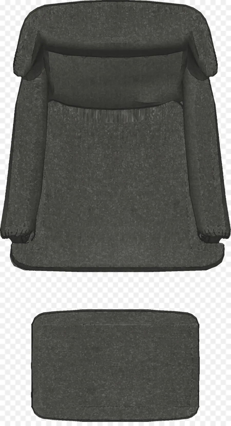 Fauteuil Gris，Confortable PNG