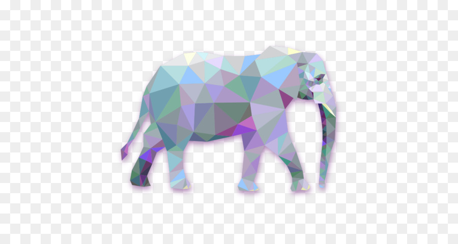 Éléphant Coloré，Géométrique PNG