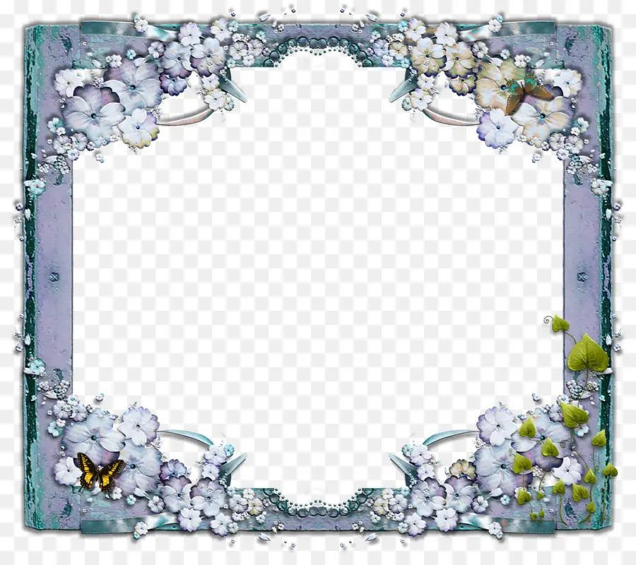 Cadre Décoratif，Fleurs PNG