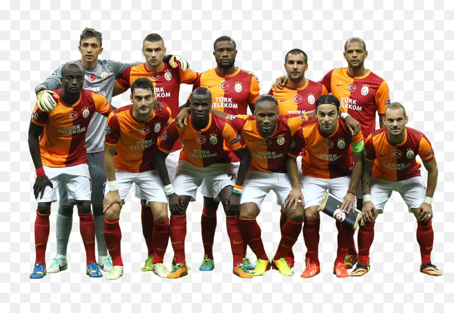 Équipe De Football En Maillots Orange，Football PNG