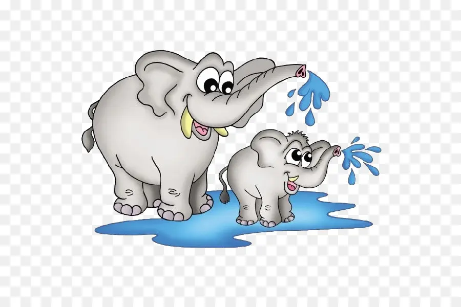 Éléphants，Eau PNG