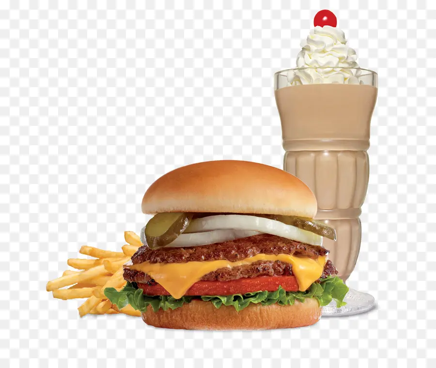 Burger Et Milk Shake，Hamburger PNG