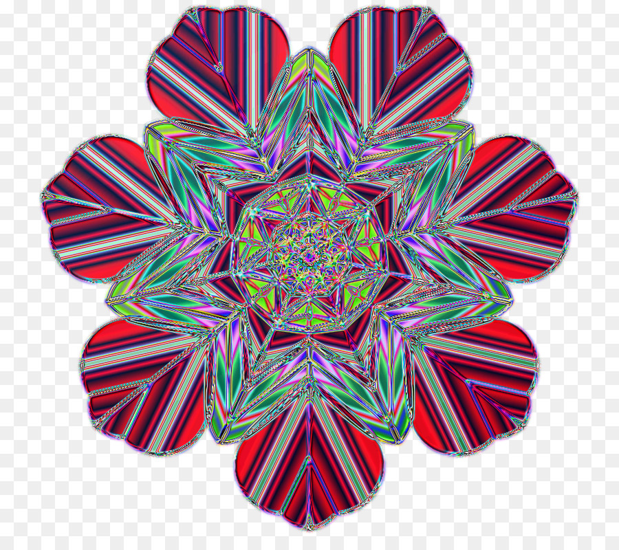 Mandala Coloré，Fleur PNG